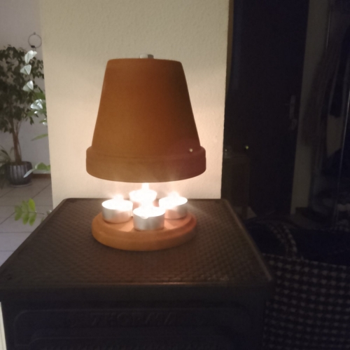 Lampe chauffage bougies