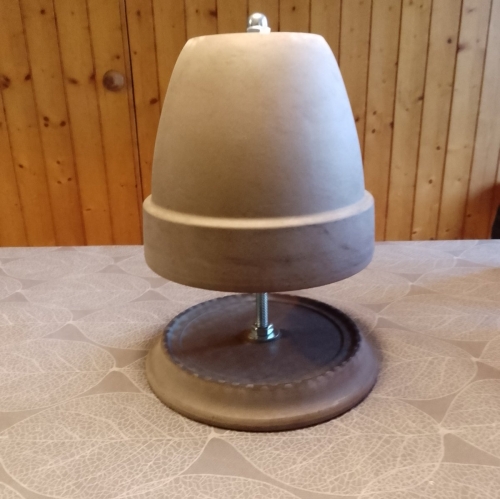 Lampe, chauffage bougies, beige